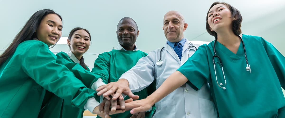 Our medical team working together